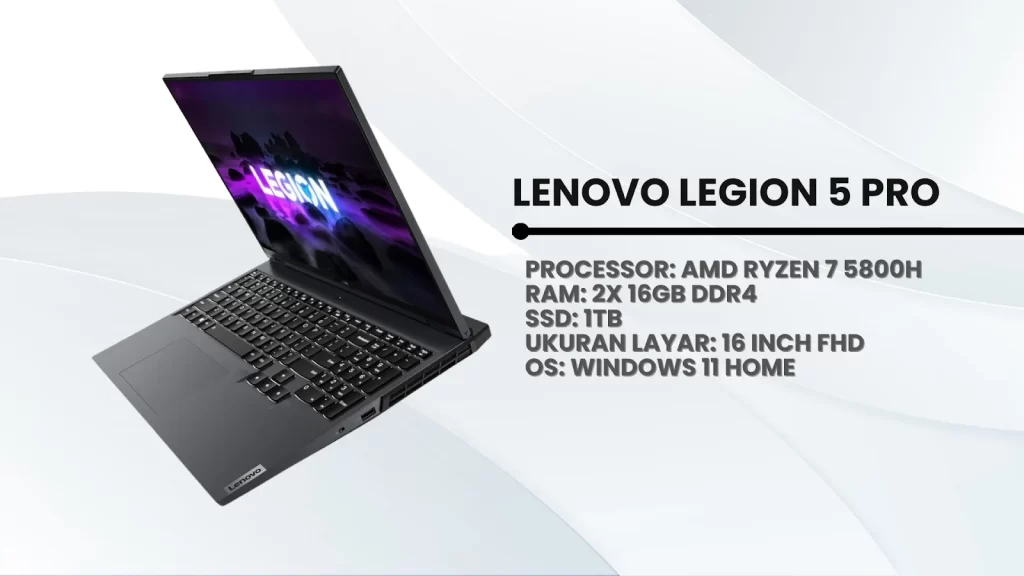 spesifikasi laptop Lenovo Legion 5 Pro